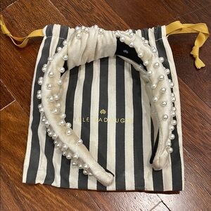 Lele Sadoughi pearl headband